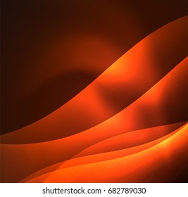 Ondas de néon iluminadas abstratas vetoriais