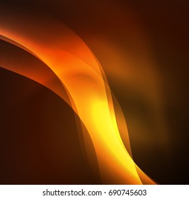 Vector abstract illuminated neon waves