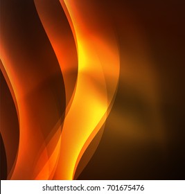 Vector abstract illuminated neon waves