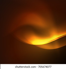 Vector abstract illuminated neon waves