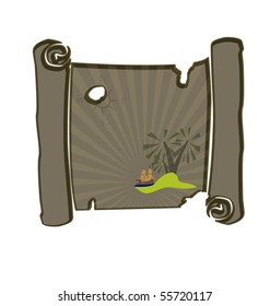 vector abstract  illustration ancient scroll