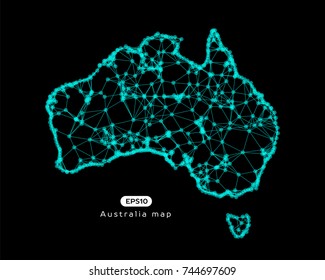 Vector abstract illustration of Australia map. EPS 10.