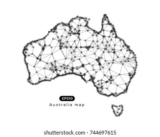 Vector abstract illustration of Australia map. EPS 10.