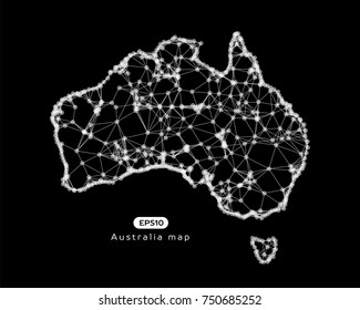 Vector abstract illustration of Australia map. EPS 10.