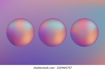 Vector abstract illustration with balloons on a gradient background