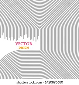 Vector abstract illustration banner, poster monochrome stripes, lines with space for text. Isolated light background.