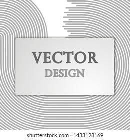 Vector abstract illustration banner, poster monochrome stripes, lines with space for text. Isolated light background. Eps.