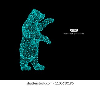 Vector abstract illustration of bear. You can easily change color.