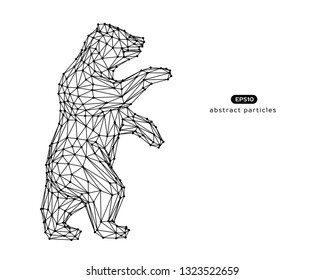 Vector abstract illustration of bear. You can easily change color.