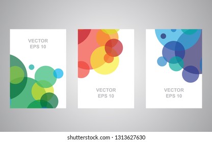 vector abstract illustration of bright colored circles on a light background