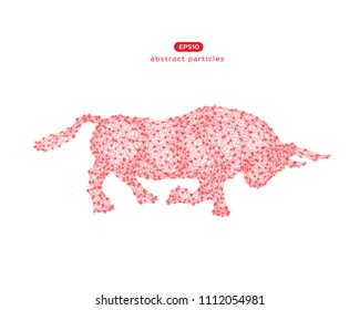 Vector abstract illustration of bull. You can easily change color.