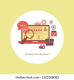 Vector abstract illustration of business analysis concept
