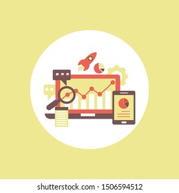 Vector abstract illustration of business analysis concept