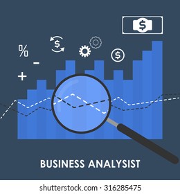 Vector abstract illustration of business analysis concept