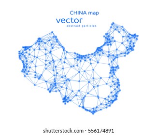 Vector abstract illustration of Chinese map. EPS 10