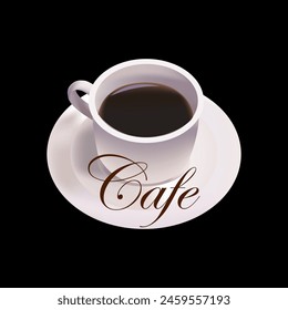vector abstract illustration of a coffee cup concept menu. Coffee design 
template for brochure or logo or coffee shop design