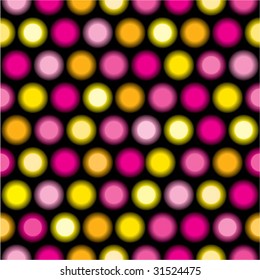 Vector abstract illustration with colored luminous circles