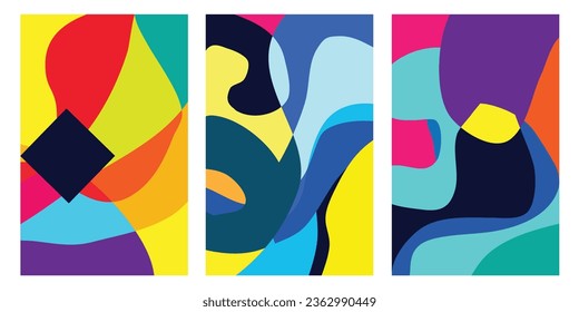 Vector abstract illustration colorful liquid and fluid, flat design background for web, banner, advertising, promotion, brochure, cover, presentation