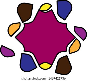 Vector abstract illustration of colorful pieces