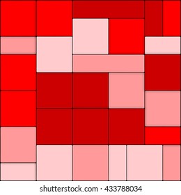 Vector Abstract illustration of colorful rectangles red