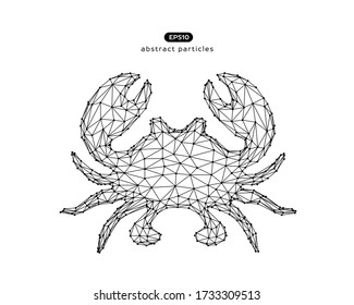 Vector abstract illustration of crab. Eps 10. You can easily change color.