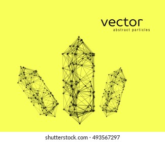 Vector abstract illustration of crystals. EPS 10.