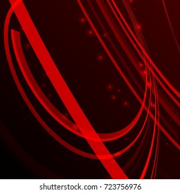Vector abstract illustration curving lines ray of ligh