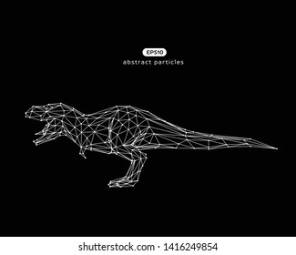 Vector abstract illustration of dinosaur. You can easily change color.