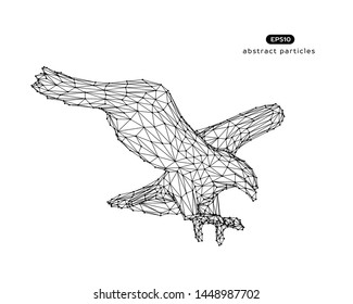 Vector abstract illustration of eagle. You can easily change color.