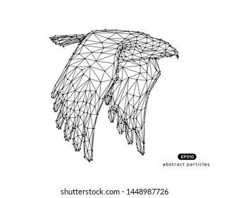 Vector abstract illustration of eagle. You can easily change color.