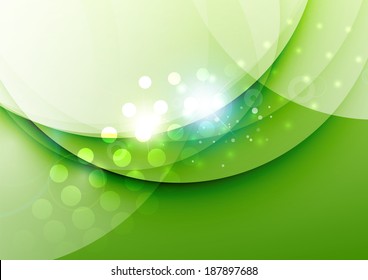 Vector abstract illustration of elegant color waves design with light flares