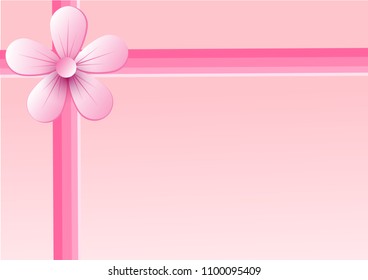 Vector abstract illustration. flower blossoms with rainbow on light Pink color background, colorful, pastel style You can put your text on copy space. For Gift and card cover