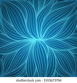 Vector abstract illustration with abstract flower. Seabed illustration. Anemone design.