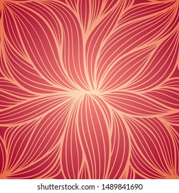 Vector abstract illustration with abstract flowers. Seabed illustration. Abstract design.