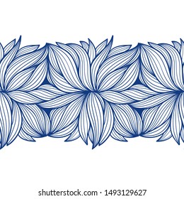 Vector abstract illustration with abstract flowers. Seabed illustration. Abstract design.