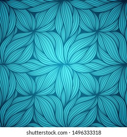 Vector abstract illustration with abstract flowers. Seabed illustration. Abstract design.