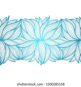 Vector abstract illustration with abstract flowers. Seabed illustration. Abstract design.