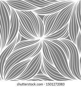 Vector abstract illustration with abstract flowers. Seabed illustration. Abstract design.