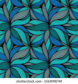 Vector abstract illustration with abstract flowers. Seabed illustration. Abstract design.