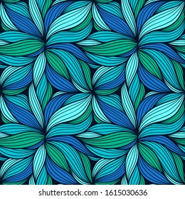 Vector abstract illustration with abstract flowers. Seabed illustration. Abstract design.