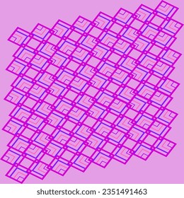 Ilustración abstracta vectorial en forma de patrones geométricos coloridos sobre un fondo rosa