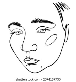 Vector abstract illustration of a girl. Fashion illustration