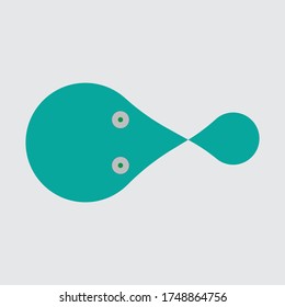 Vector abstract illustration of green color, birds
