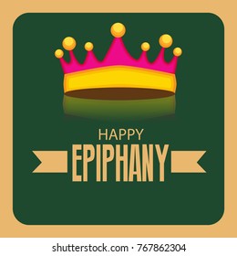 Vector abstract illustration for Happy Epiphany Day with nice and creative design in a grungy background with stylish text for christian holiday.