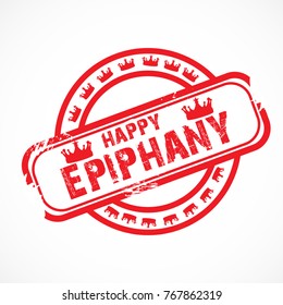 Vector abstract illustration for Happy Epiphany Day with nice and creative design in a grungy background with stylish text for christian holiday.