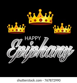 Vector abstract illustration for Happy Epiphany Day with nice and creative design in a background with stylish text for Christian holiday.