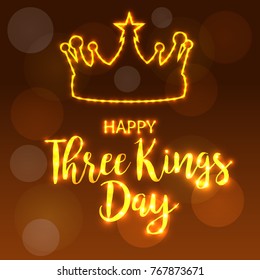 Vector abstract illustration for Happy Epiphany Day with nice and creative design in a background with stylish text for Christian holiday.