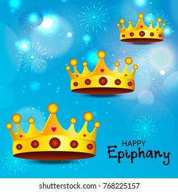 Vector abstract illustration for Happy Epiphany Day with nice and creative design in a background with stylish text for Christian holiday.

