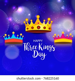 Vector abstract illustration for Happy Epiphany Day with nice and creative design in a background with stylish text for Christian holiday.
