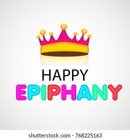 Vector abstract illustration for Happy Epiphany Day with nice and creative design in a background with stylish text for Christian holiday.
